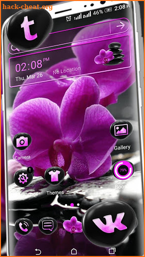 Orchid Flower Launcher Theme screenshot