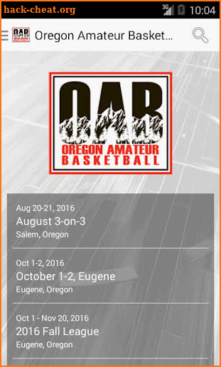 Oregon Amateur Basketball screenshot