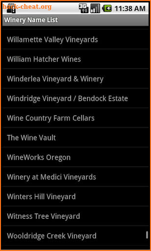 Oregon Winery Finder screenshot