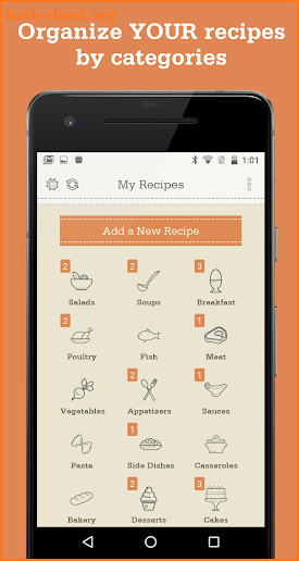 OrganizEat: my cookbook recipe box organizer screenshot