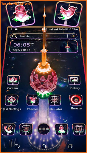 Oriental Pearl Tower Night Theme screenshot