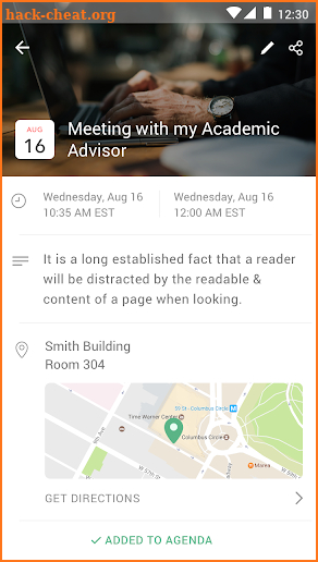 Orientation App screenshot