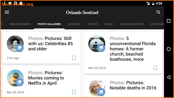 Orlando Sentinel screenshot