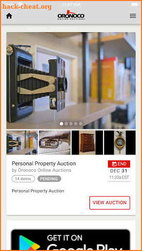 Oronoco Online Auctions screenshot