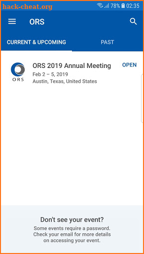 ORS Annual Meeting screenshot