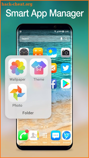 OS style launcher -Theme, Wallpapers, Secure screenshot
