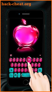 Os11 Glass Pink Apple Keyboard Theme screenshot