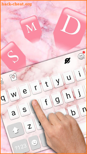 Os11 Pink Marble Keyboard Theme screenshot