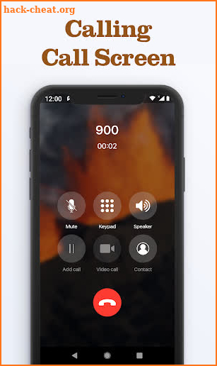 OS14 style call screen theme, full screen video screenshot
