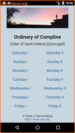 OSH Compline screenshot