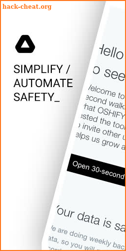 OSHIFY Safety Application screenshot
