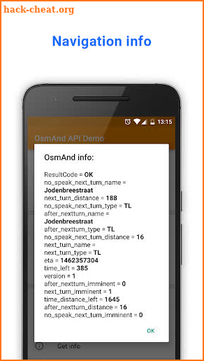 OsmAnd API Demo screenshot