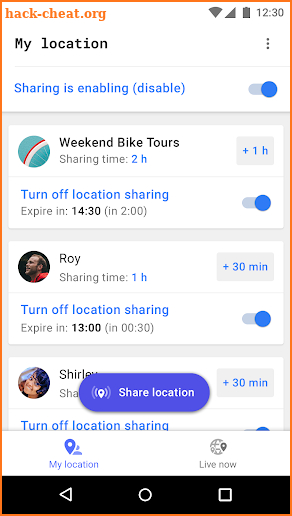 OsmAnd Telegram — Location Sharing screenshot