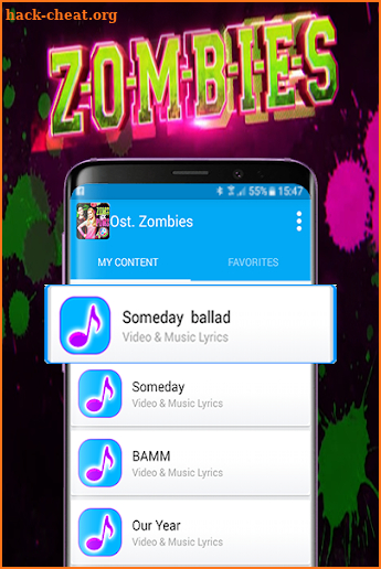 Ost. Zombies All songs lyrics and video screenshot