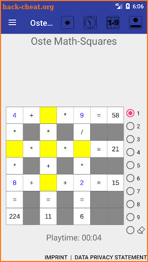 Oste Math-Squares screenshot