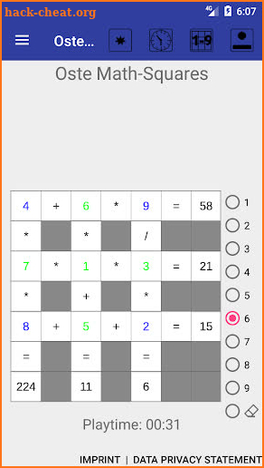 Oste Math-Squares screenshot
