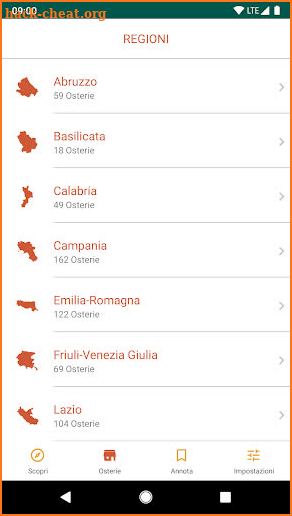 Osterie d'Italia 2020 screenshot