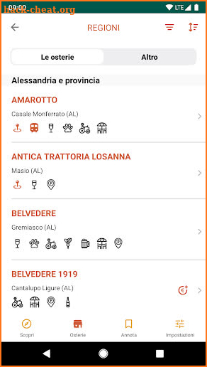 Osterie d'Italia 2020 screenshot