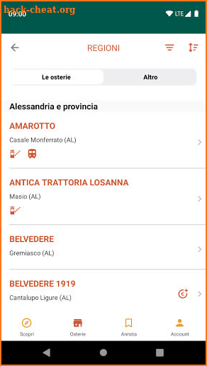 Osterie d'Italia 2021 screenshot