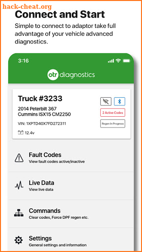 OTR Diagnostics screenshot