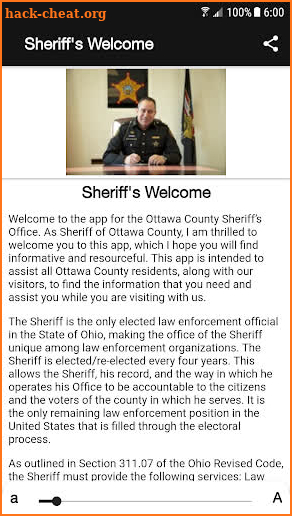 Ottawa County OH Sheriff's Office screenshot