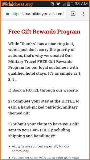 Our Military Travel - Great Rates on Hotels & More screenshot