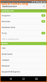 OurGroceries Key screenshot