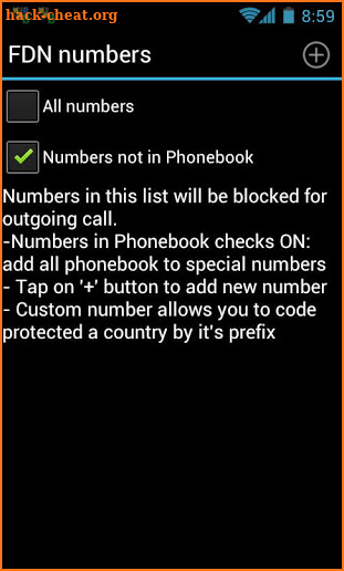 Outgoing Call Blocker ProKey screenshot