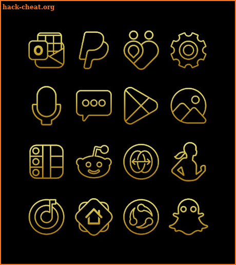 Outline Gold - Icon Pack screenshot