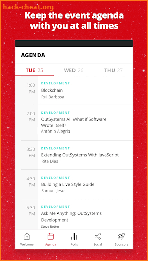 OutSystems Events screenshot