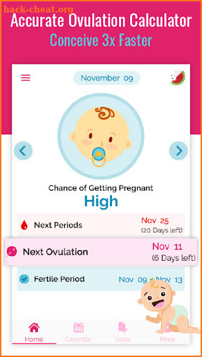 Ovulation Calculator & Calendar to Track Fertility screenshot