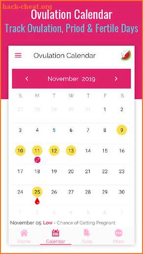 Ovulation Calculator & Calendar to Track Fertility screenshot