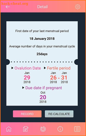 Ovulation Calculator - Ovulation Calendar screenshot