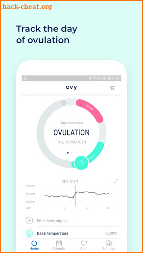 Ovy Cycle & Fertility Tracker‬ screenshot