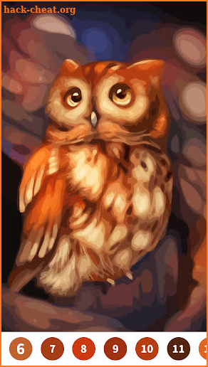 Owl Paint by Number Coloring screenshot