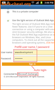 OWM for Outlook Email OWA screenshot