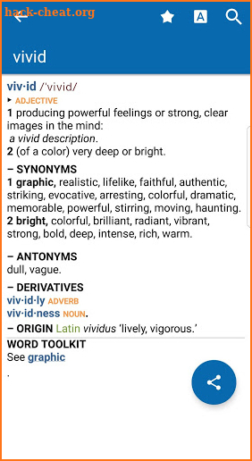 Oxford American Dictionary & Thesaurus screenshot