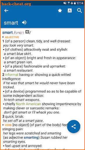 Oxford Dictionary of English & Thesaurus screenshot