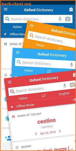 Oxford Italian Dictionary screenshot