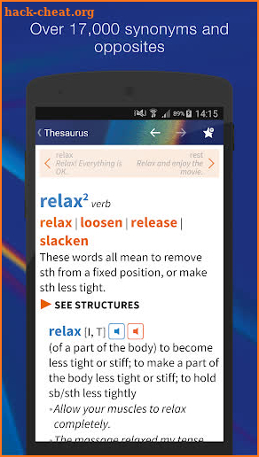 Oxford Learner’s Thesaurus screenshot