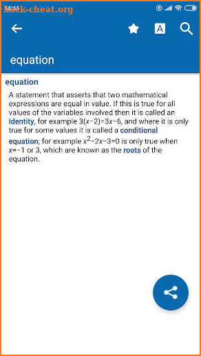 Oxford Mathematics Dictionary screenshot