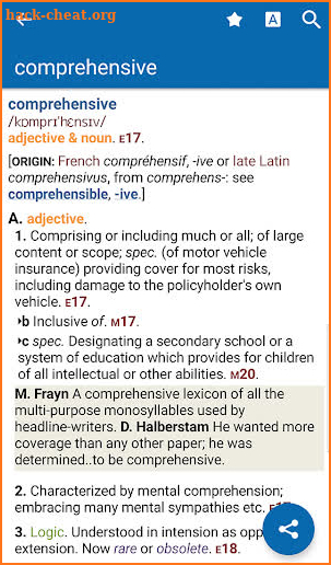 Oxford Shorter English Dictionary screenshot