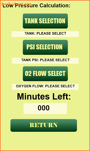 Oxygen Calculator 2.0 screenshot