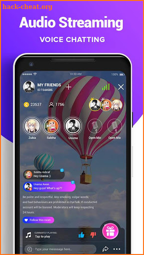 OyeTalk - Free Voice Chat Rooms screenshot