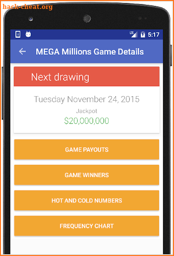 PA Lottery Results screenshot