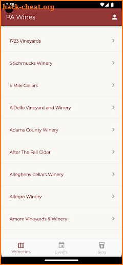 PA Wine App screenshot
