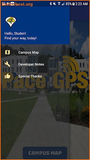 Pace GPS screenshot