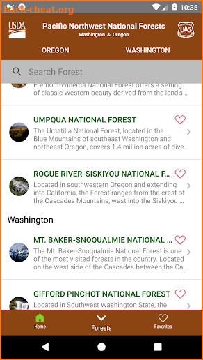 Pacific NW National Forest screenshot