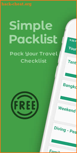 Pack Checklist - Simple Travel Packing List screenshot