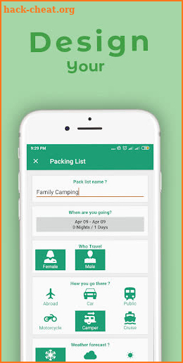 Pack Checklist - Simple Travel Packing List screenshot